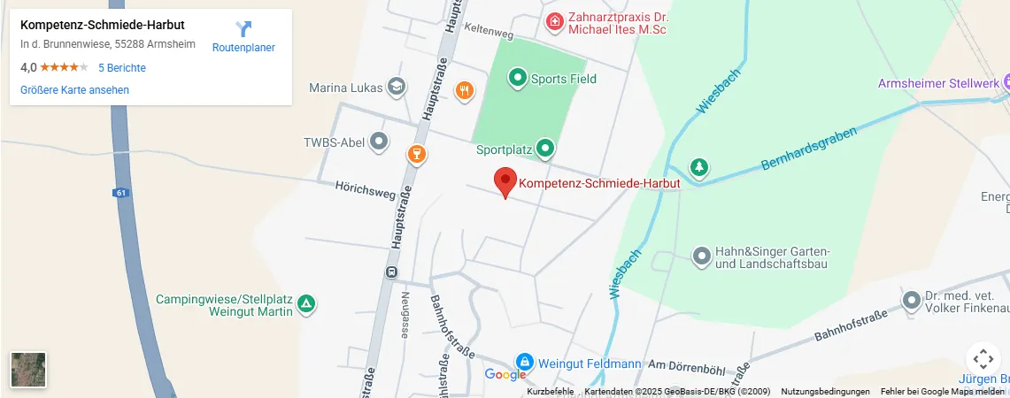 Kartenansicht Schmiede Harbut